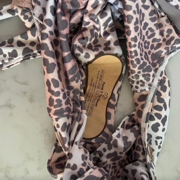 NWT Power 2 the Flower Rosa One Piece Cheetah Adjustable Ties Beach Bikini Small - Picture 10 of 11